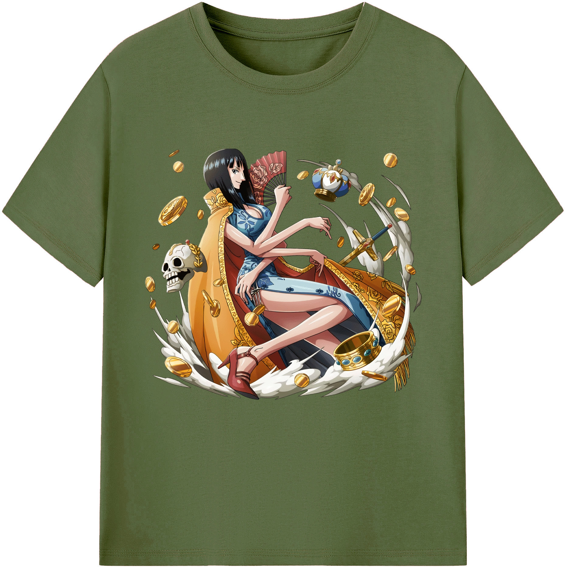 ワンピース ニコ・ロビン ONE PIECE Nico Robin 綿100％半袖Tシャツ（フロントプリント）